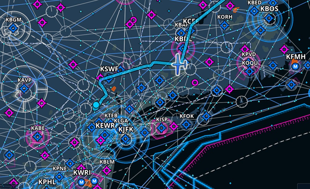 ForeFlight flight map