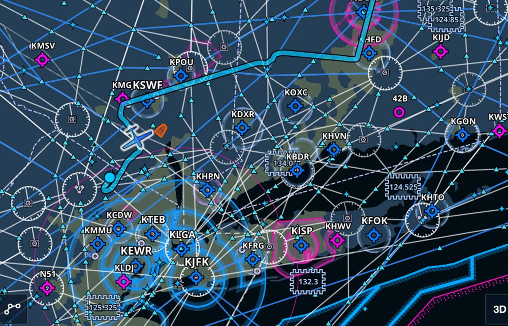 ForeFlight flight map