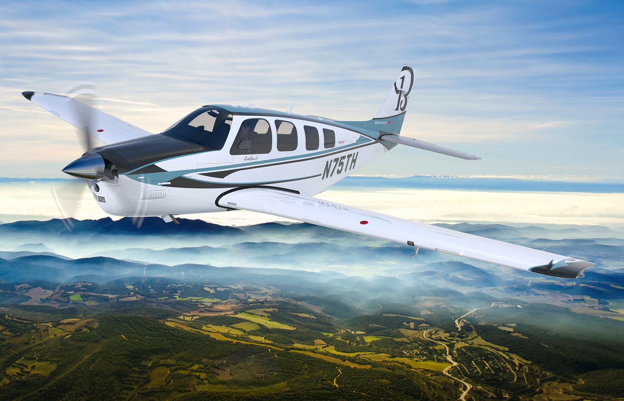 The exterior of the new Textron Aviation G36 Bonanza