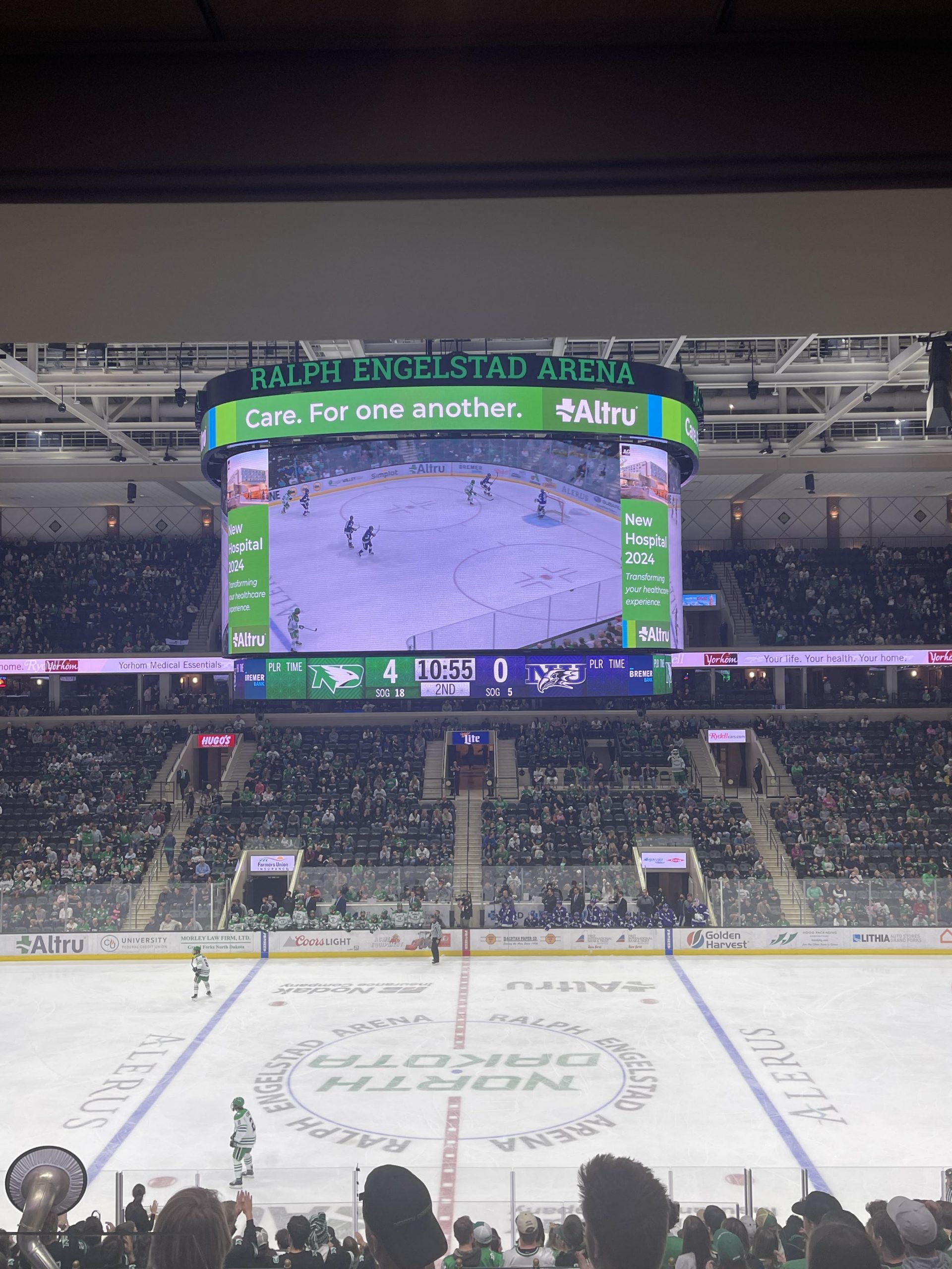 It was a rough night for UND on the ice.